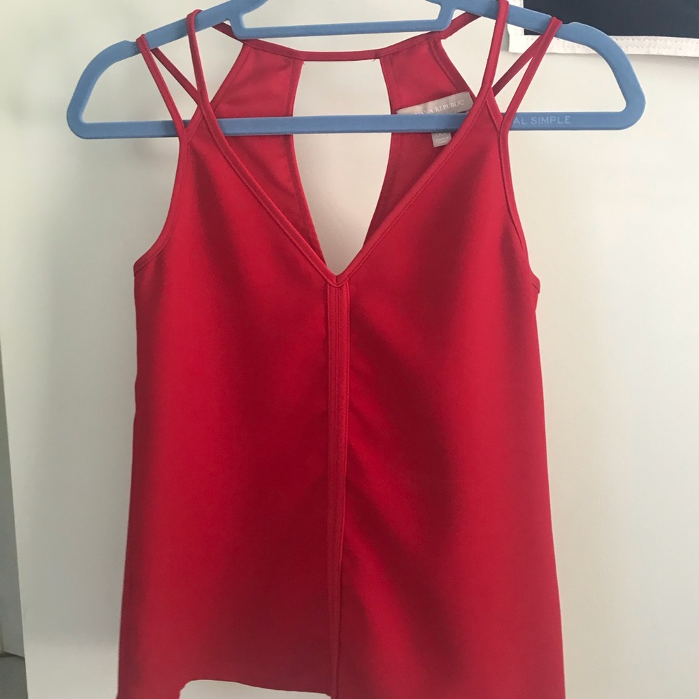 Banana Republic Red v neck tank top